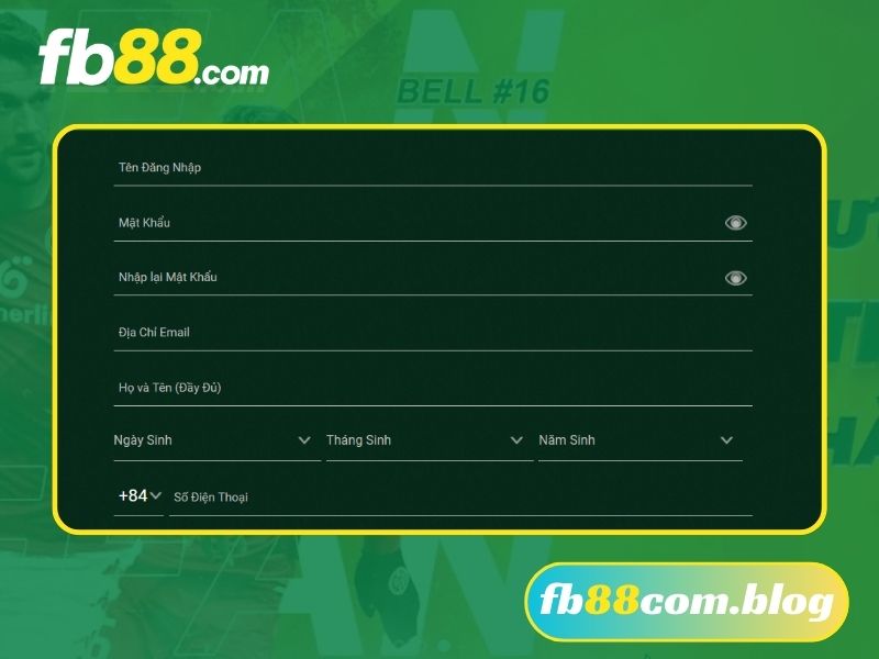 Đăng ký tài khoản FB88